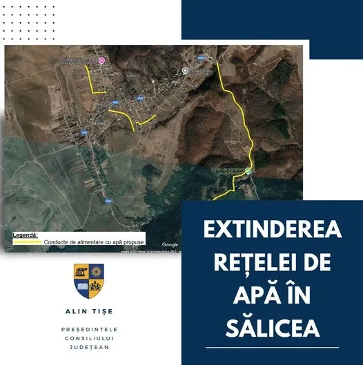 Certificat de urbanism pentru rețea de alimentare cu apă în județul Cluj