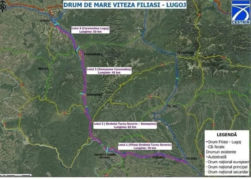 Studiu de fezabilitate pentru drumul expres Filiași – Drobeta Turnu Severin
