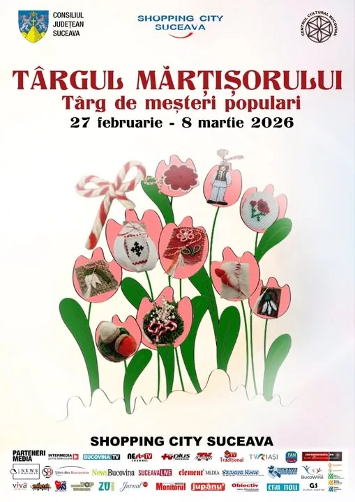 Târgul Mărțișorului, o nouă ediție organizată de Consiliul Județean Suceava, prin Centrul Cultural Bucovina