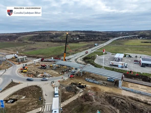 50% stadiul lucrărilor la pasajul rutier suprateran de la ieșirea din Oradea spre Satu Mare