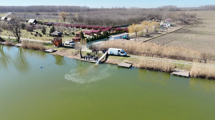 Două tone de crap au fost aduse la Balta Zătun înainte de deschiderea sezonului de pescuit
