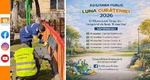Programul "Curățenia de primăvară",din Gorj, începe din Târgu Jiu