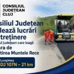 CJ Cluj, lucrări de întreținere pe DJ Băișoara - Mânăstirea Muntele Rece
