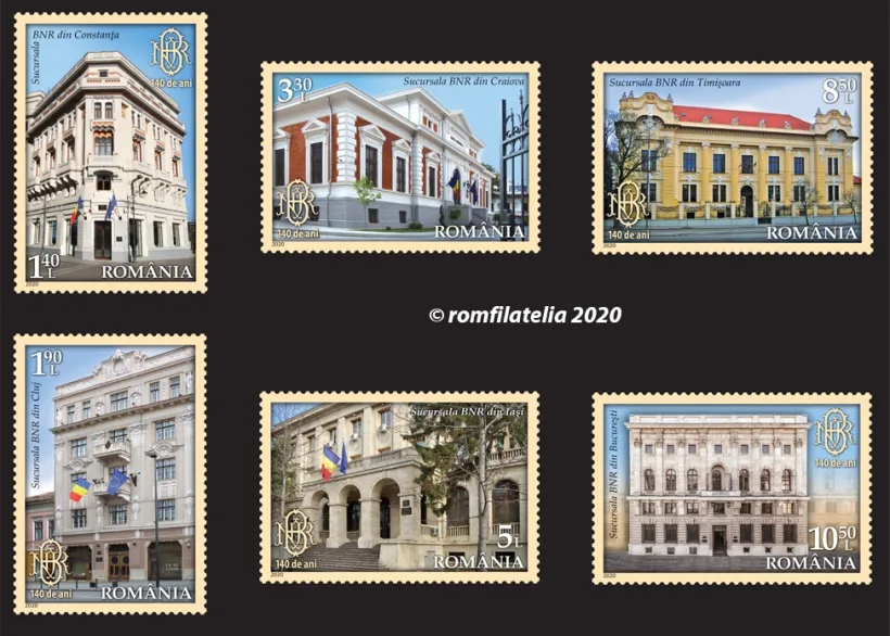 "140 de ani de la înfiinţarea Băncii Naţionale a României" , emisiune specială Romfilatelia
