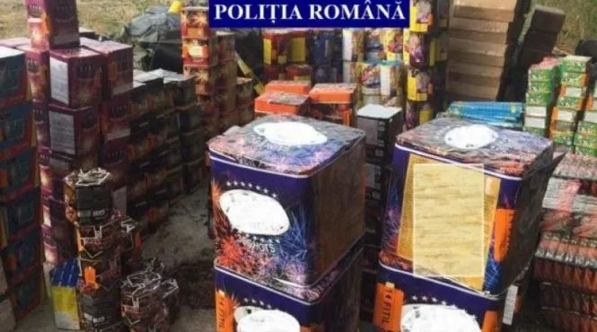 Polițiștii din Capitală au confiscat 110 kilograme de articole pirotehnice