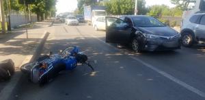 Motociclist din Republica Moldova, implicat &icirc;ntr-un accident rutier &icirc;n Galați