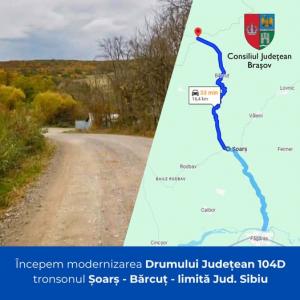 Start &icirc;n lucrările de modernizare a DJ 104D &icirc;n Sibiu