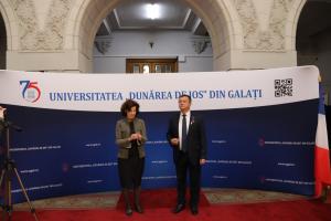 &rdquo;Ordre des Palmes Acad&eacute;miques&rdquo; al Republicii Franceze, &icirc;n grad de Ofițer, pentru Rectorulul Universității &bdquo;Dunărea de Jos&rdquo; din Galați
