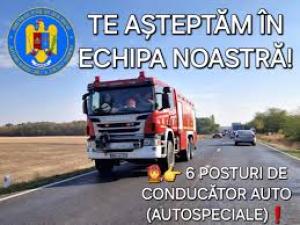 Se caută conducători de autospeciale la pompieri, &icirc;n Teleorman