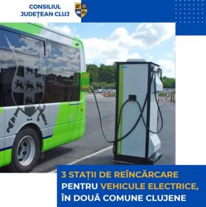 Certificate de urbanism pentru 3 stații electrice noi de &icirc;ncărcare, &icirc;n județul Cluj