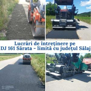 Lucrări de &icirc;ntreținere pe DJ 161 Sărata &ndash; limită cu județul Sălaj