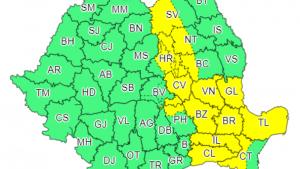 Cod Galben de vreme instabilă &icirc;n 15 județe. Informare de disconfort termic