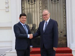 Relații economice Rom&acirc;nia&ndash;Irlanda: Ambasadorul Brendan Ward, &icirc;nt&acirc;lnire la Galați cu președintele CJ Costel Fotea