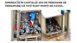Știrile false vin de la ruși. Un site de propagandă prezintă fotografii  realizate &icirc;n Mexic și anunță că 250 de cadavre sunt plimbate cu camionul prin București