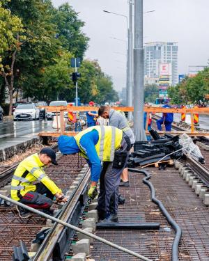 Al II-lea șantier pentru reabilitarea infrastructuri de tramvai, deschis &icirc;n Capitală