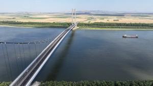 Se deschide circulația pe drumurile de legătură ale Podului suspendat de la Brăila
