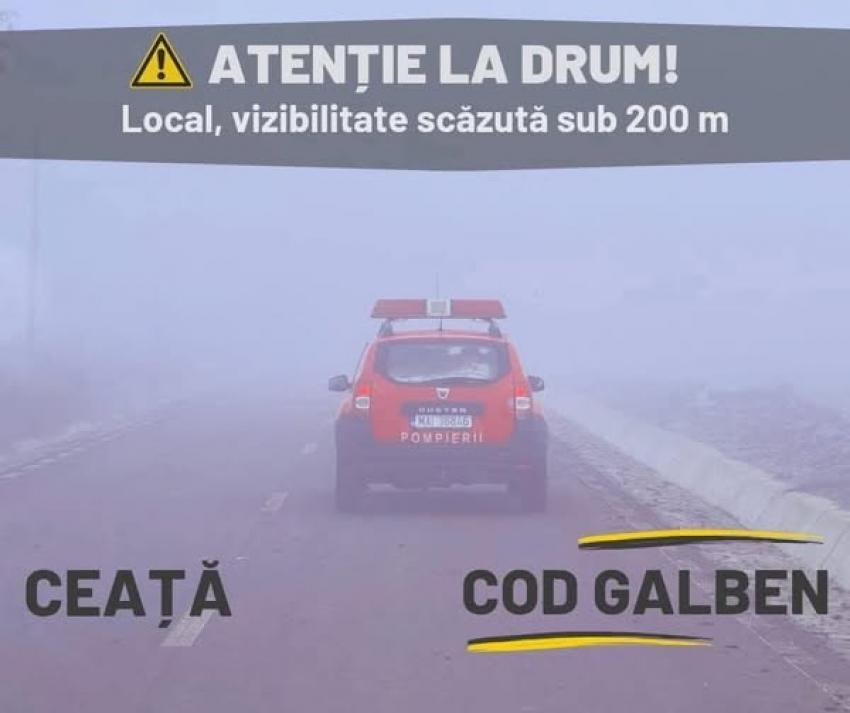 Recomandări ISU Botoșani pentru cod galben