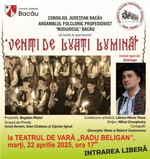 Spectacolul &bdquo;Veniți de luați lumină!&rdquo;, &icirc;n Bacău