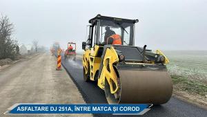 Noi asfaltări pe drumurile județene din Galați