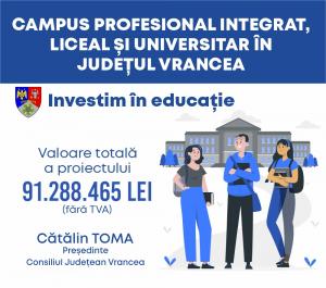 Licitație pentru costruirea campusului educațional integrat &icirc;n județul Vrancea